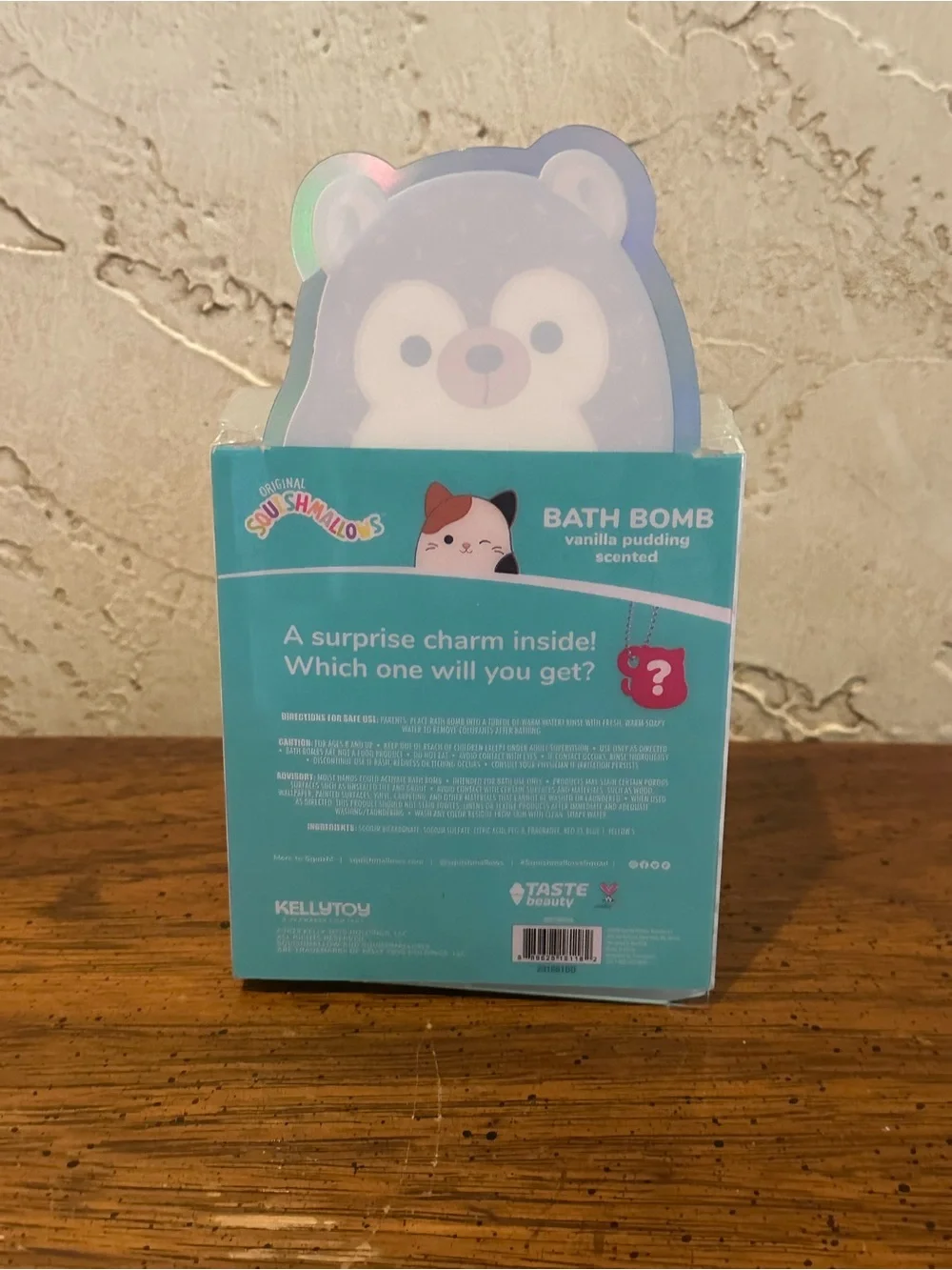 Squishmallows Bath Bomb Vanilla Pudding Scent with Charm Inside 5.29 oz NEW